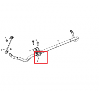 Tuleja guma stabilizatora przedniego przód Fiat Freemont Dodge Journey