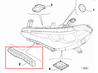 Uchwyt dolny lampy lewy przód Alfa Romeo Stelvio