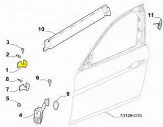 Zawias górny prawy drzwi przód Alfa Romeo Giulia Stelvio