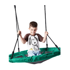 Huśtawka ogrodowa bocianie gniazdo dla dzieci 110 cm zielona