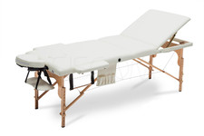 Łóżko do masażu 3 segmentowe beżowe XXL