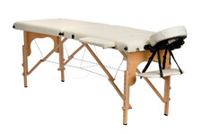 Stół, łóżko do masażu 2 segmentowe Beżowe