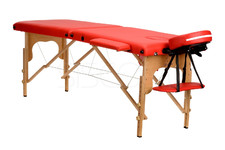 Stół, łóżko do masażu 2 segmentowe Czerwone