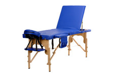 Stół, łóżko do masażu 3 segmentowe niebieskie + dodatki + torba gratis