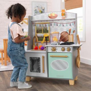 Kuchnia drewniana dla dzieci Lodówka Piekarnik Zlew Blender 86cm KidKraft