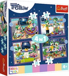 Puzzle 4w1 35,48,54,70 elementów Trefliki przed snem Dobranoc, Trefliki na noc 34399