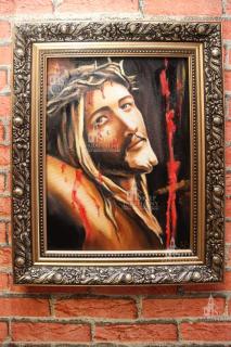 2. Obraz malowany Jezus w koronie cierniowej