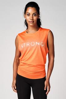 Sportowy tank top unisex kolor pomarańczowy STRONG ID Reflective Logo