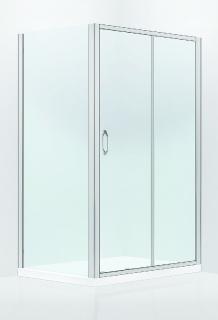 kabina prysznicowa szklana prostokątna ST153/80x100, 80x100x190cm, szkło transparentne 8mm, niska (BEZ BRODZIKA)