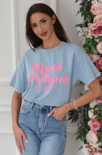Bluzka T-shirt niebieska More Amore Rozmiar: UNI
