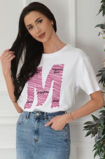 Bluzka T-shirt z haftowanym M biała Vicco Rozmiar: UNI