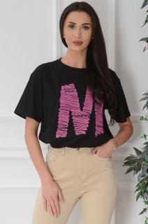 Bluzka T-shirt z haftowanym M czarna Vicco Rozmiar: UNI