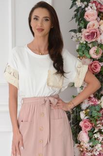 Bluzka T-shirt z kieszonką haftowany tiul Piney Rozmiar: UNI