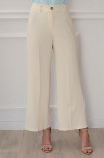 Eleganckie spodnie wide leg w kant ecru Monro Rozmiar: UNI
