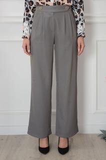 Eleganckie spodnie z luźną nogawką szare Miguel Rozmiar: XL