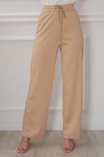Spodnie dzianinowe na gumie wide leg kamel July Rozmiar: XL
