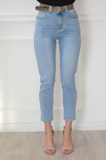 Spodnie jeansowe loose fit błękitne Globy Rozmiar: XL
