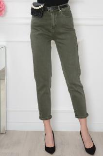 Spodnie jeansowe MOM FIT z saszetką khaki Pini Rozmiar: XS