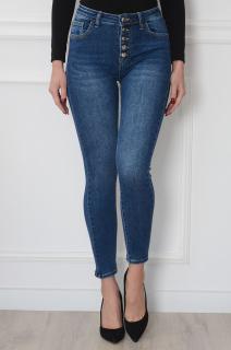 Spodnie jeansowe rurki na guziki Brenti Rozmiar: S/M