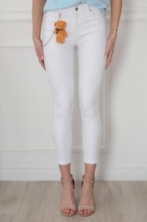 Spodnie jeansowe rurki push-up białe Torino Rozmiar: XL