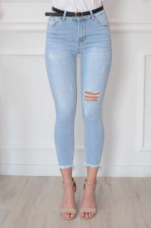 Spodnie jeansowe rurki z dziurami Nefyn Rozmiar: XS