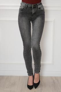 Spodnie jeansowe skinny grafit Trewi Rozmiar: L/XL