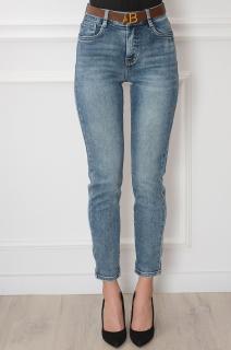 Spodnie jeansowe skinny przecierane niebieskie Canti Rozmiar: 2XL