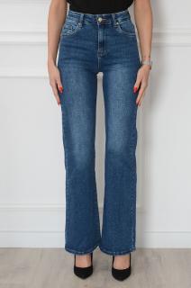 Spodnie jeansowe wide leg niebieskie Pavo Rozmiar: 2XL