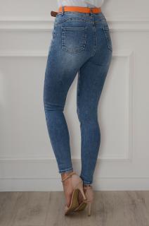Spodnie rurki jeans push-up serduszko niebieskie Zell Rozmiar: XL