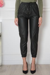 Spodnie skórzane jogger bojówki czarne Ciren Rozmiar: XL