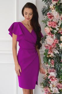 Sukienka kopertowa motylek purpura Lillian Rozmiar: S