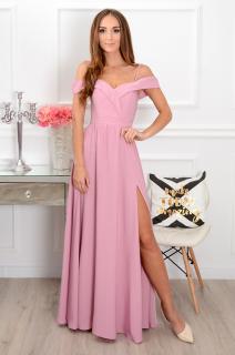 Sukienka maxi szeroki dekolt liliowa Marylin Rozmiar: XS