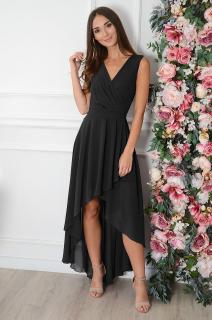 Sukienka maxi szyfonowa asymetryczna czarna Ottavia Rozmiar: XS