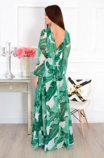 Sukienka maxi w zielone liście Alisson Rozmiar: S