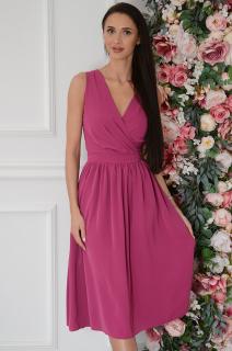 Sukienka midi rozkloszowana purpura Ivonne Rozmiar: XL
