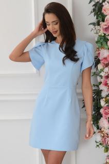 Sukienka z wycięciem i kokardą baby blue Dilia Rozmiar: XL