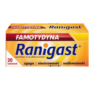 Famotydyna Ranigast 20mg tabletki x 20 szt.
