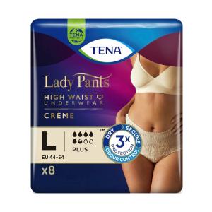 TENA Lady Pants Plus L CREME Bielizna chłonna dla kobiet x 8 szt.
