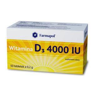 Witamina D3 4000 IU tabletki x 50 szt. FARMAPOL