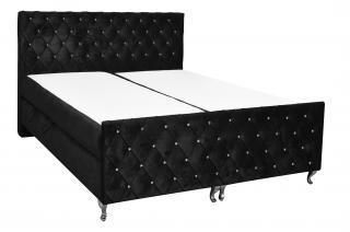 CRYSTAL 2 łóżko kontynentalne z zagłówkiem  160 x 200 pikowane