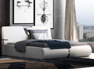 LILLY łóżko tapicerowane  140x200 metalowe wstawki