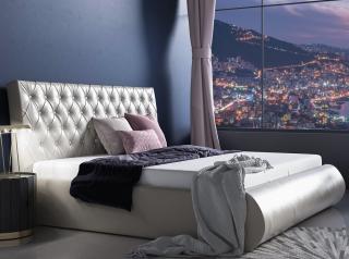 MICHELLE łóżko tapicerowane 140x200 pikowane guzikami