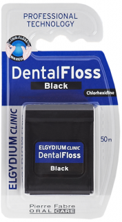Elgydium dental floss nić dentystyczna czarna 50 m