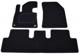 Citroen C4 Picasso 2013-2018r. / C4 Spacetourer od 2018r. - Dywaniki welurowe w jakości SILVER - czarne SP053