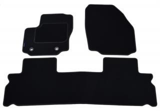 Ford Galaxy 2006-2012 / Ford S-Max 2006-2012r. Tył w cał. - Dywaniki welurowe w jakości SILVER - czarne SP049