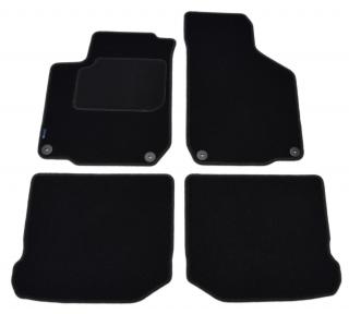 Seat Leon I / Seat Toledo II/ Skoda Octavia I / VW Bora / VW Golf IV - Dywaniki welurowe w jakości SILVER - czarne SP032
