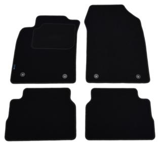Vectra C Sedan 2002-2008r. / Vectra C Hatchback 2002-2008r. - Dywaniki welurowe w jakości SILVER - czarne SP021
