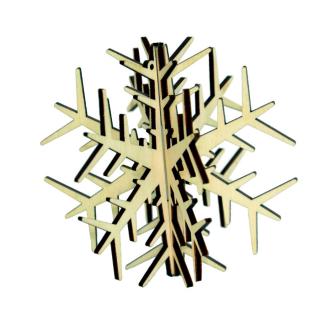 Drewniana śnieżka 3D | Bazarek-Deco
