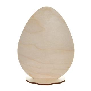 Drewniane Jajko proste DUŻE 15cm | Bazarek-Deco