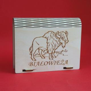 Drewniane pudełko zamykane małe "Białowieża" | Bazarek-Deco